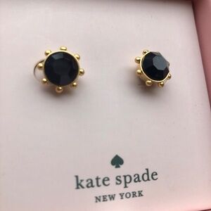 Kate Spade flying colour black diamond stud earrings